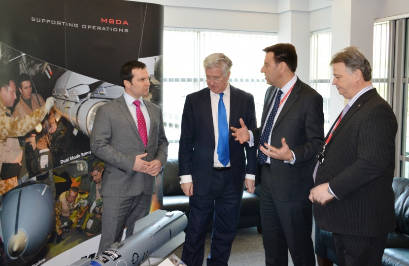 Secretary of State for Defence visits MBDA - Lostock