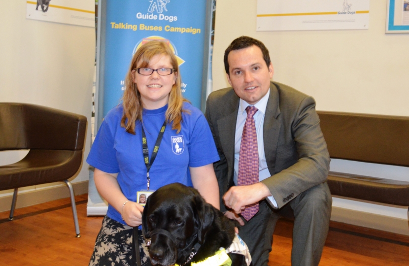 Chris Green meets Jessica Cowley and Jet at the Atherton Guide Dogs centre