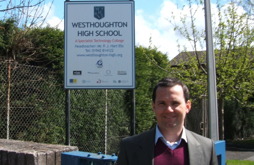 Chris Green visits Westhoughton High School