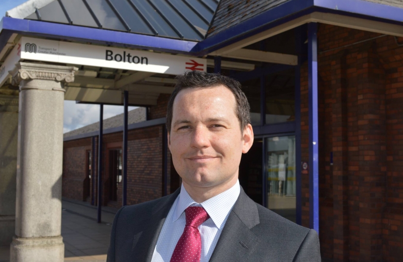 Chris Green MP Bolton station