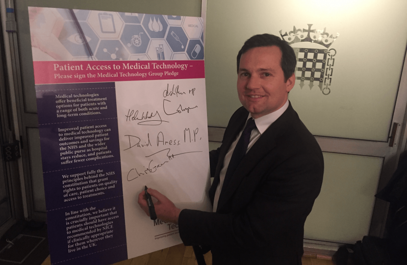 Chris Green MP, Medical Technology Group reception