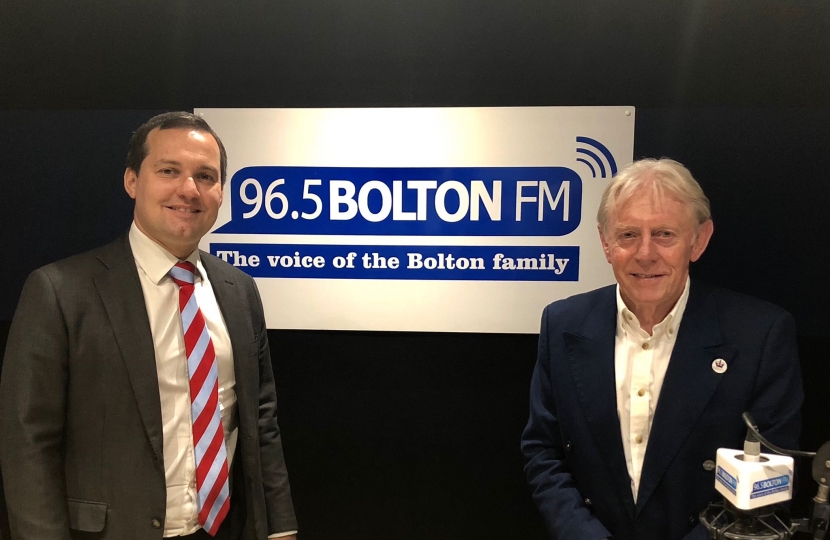 Chris with Bolton FM Presenter Kevan Williams