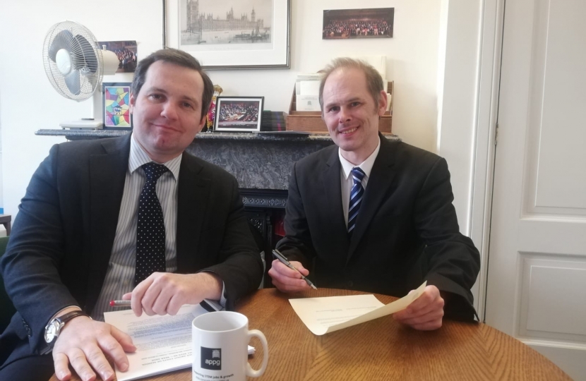 Photo attached of (left to right) Chris Green MP and James Grundy MP signing the joint letter 