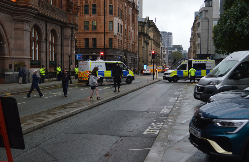 Police presence in Manchester