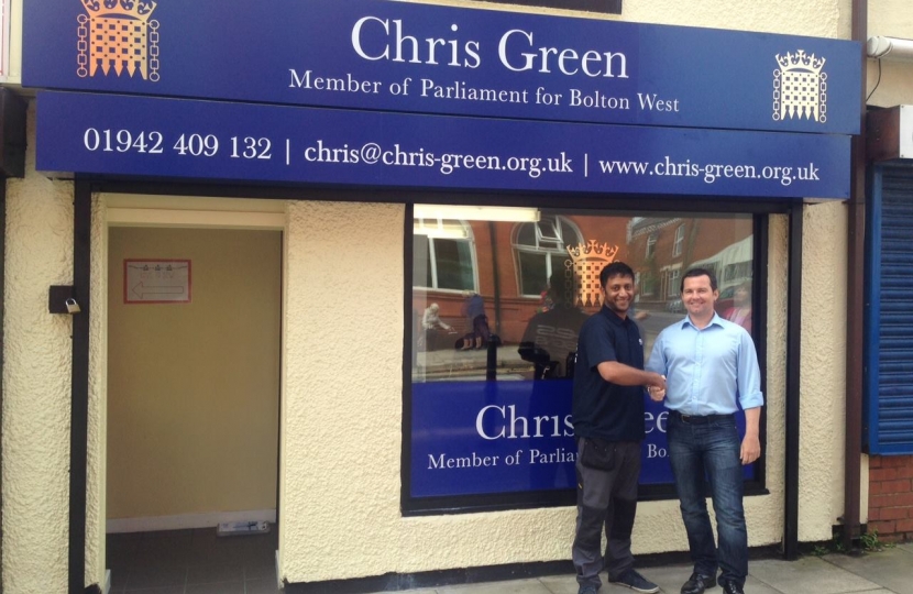 Chris Green MP and apprentice