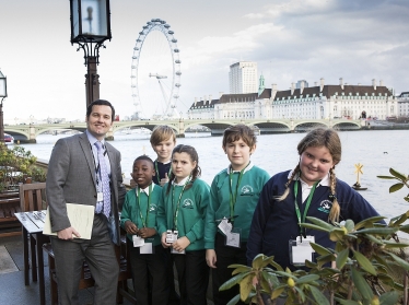Chris Green MP with pupils